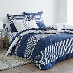 Housse de couette en coton bleu marine 200x200