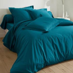 Housse de couette en coton bleu petrole 240x220cm