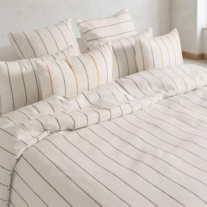 Housse de couette en coton fil en relief teint vert d'eau 2…