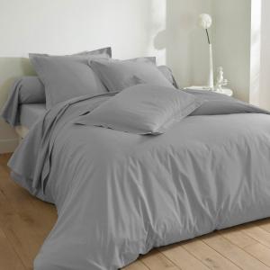 Housse de couette en coton gris 140x200cm