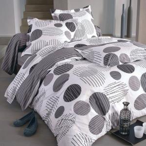 Housse de couette en coton gris 240x220cm