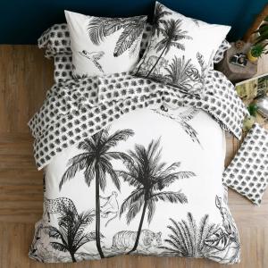 Housse de couette en coton gris anthracite 200x200
