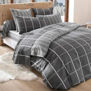 Housse de couette en coton gris foncé 140x200cm