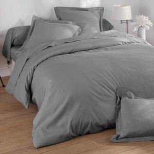 Housse de couette en coton gris minéral 140x200