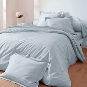 Housse de couette en coton gris perle 260x240
