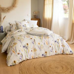Housse de couette en coton jaune 200x200cm