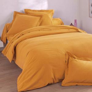 Housse de couette en coton jaune soleil 200x200