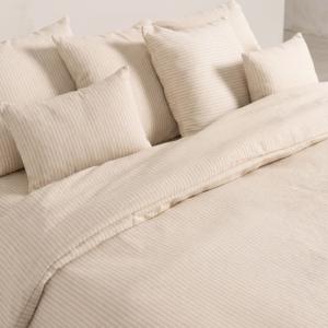 Housse de couette en coton rayures en fil teint lin 220x220…