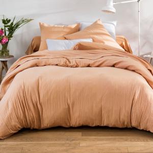 Housse de couette en coton rose des sables 200x200cm