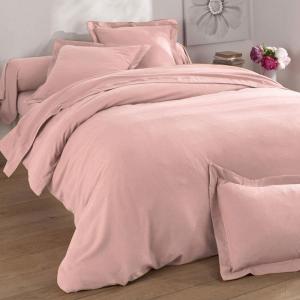 Housse de couette en coton rose poudré 240x220