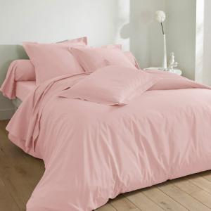 Housse de couette en coton rose thé 260x240