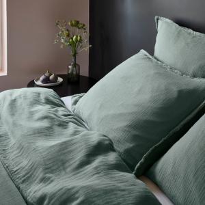 Housse de couette en coton vert 100x140 cm