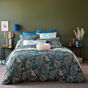 Housse de couette en coton vert 260x240cm
