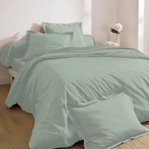 Housse de couette en coton vert amande 140x200