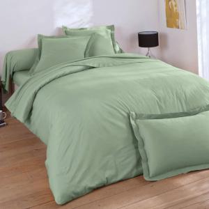 Housse de couette en coton vert jade 260x240cm