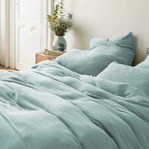 Housse de couette en gaze de coton 140x200cm Eucalyptus