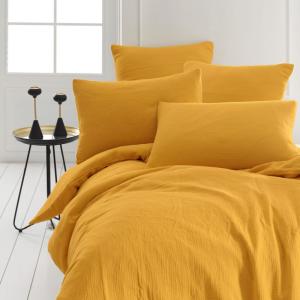Housse de couette en gaze de coton  caramel 140x200 cm