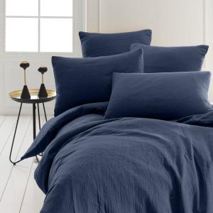 Housse de couette en gaze de coton  indigo 240x220 cm