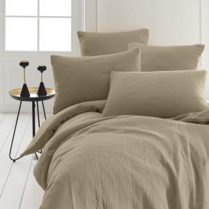 Housse de couette en gaze de coton  sable 240x220 cm