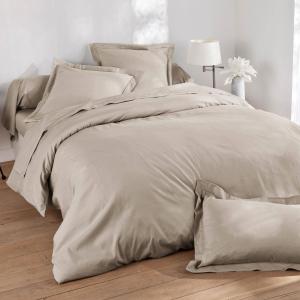 Housse de couette en lin blanc craie 200x200