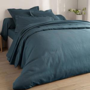 Housse de couette en lin bleu orage 240x220cm