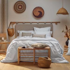 Housse de couette en percale bio blanc 260 x 240 cm