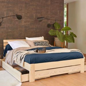 Housse de couette en percale bio bleu nuit 260 x 240 cm