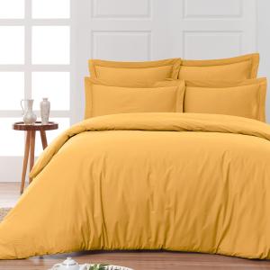 Housse de couette en percale coton  caramel 140x200 cm