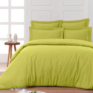 Housse de couette en percale coton  citronelle 260x240 cm