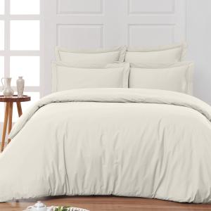 Housse de couette en percale coton  ecru 280x240 cm