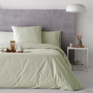 Housse de couette en percale de coton 140x200 cm vert