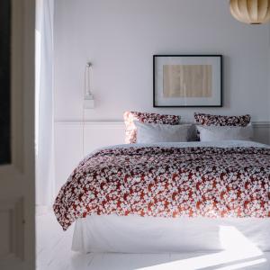 Housse de couette en percale de coton à fleurs - rouille 24…