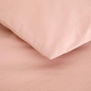 Housse de couette en percale de coton rose 140 x 200 cm