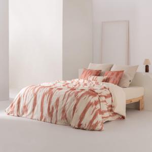 Housse de couette en popeline de coton 300 fils orange 260x…