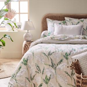 Housse de couette en satin aux impressions de cannage coton…