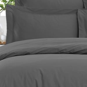 Housse de couette en satin de coton 120 fils  anthracite 14…