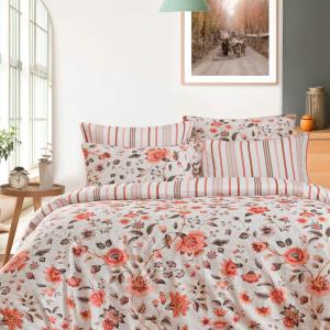 Housse de couette en satin de coton 120 fils  auburn 240x22…