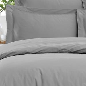 Housse de couette en satin de coton 120 fils  gris acier 14…