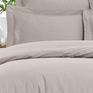 Housse de couette en satin de coton 120 fils  taupe 140x200…