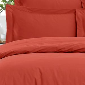 Housse de couette en satin de coton 120 fils  terracota 140…