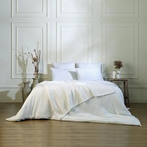 Housse de couette gaze de coton blanc 240x220