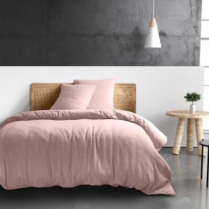 Housse de couette gaze de coton rose lotus 260x240 cm