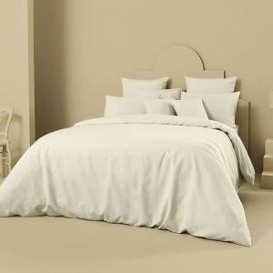 Housse de couette  lin & coton beige 260x240 cm