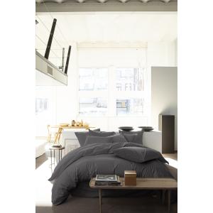 Housse de couette percale coton gris magnet 260x240 cm