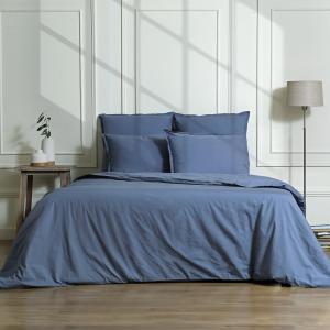 Housse de couette percale denim 260x240