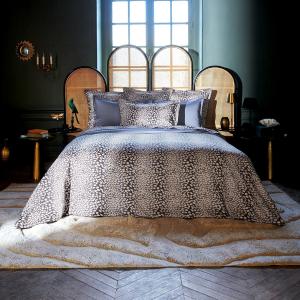 Housse de couette satin bleu foncé 280x240 cm