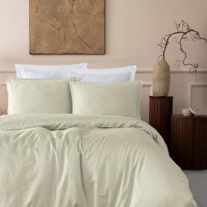 Housse de couette satin coton-tencel 200 fils ficelle 240x2…