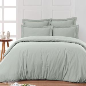 Housse de couette satin coton-tencel 200 fils Gris Cendré 2…