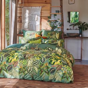 Housse de couette  satin de coton 120 fils/cm² vert 260x240