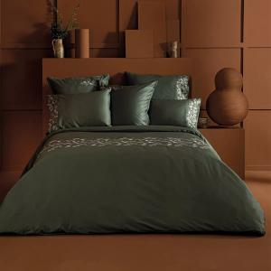 Housse de couette  satin de coton 120 fils/cm² vert 260x240…